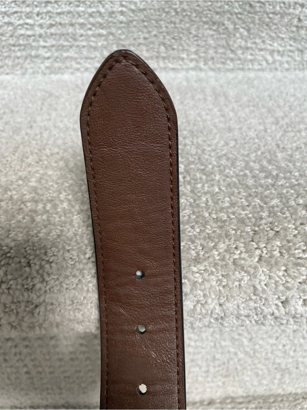 Columbia Men’s Leather Top Black Brown Reversible Belt Size Medium 34-36